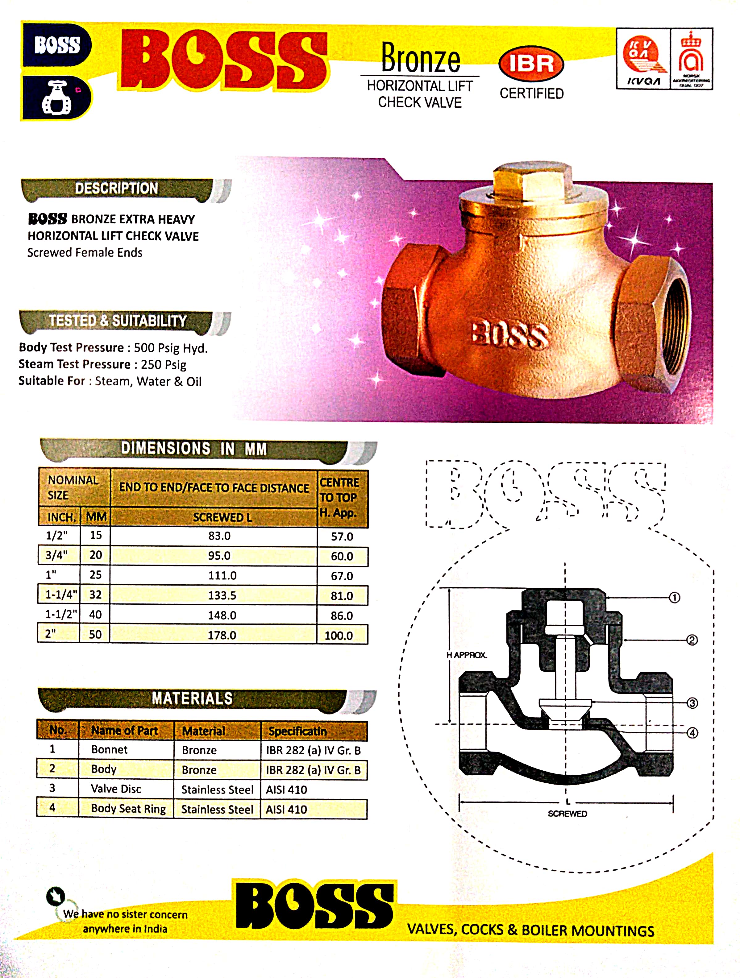 BOSS Bronze  HORIZONTAL LIFT