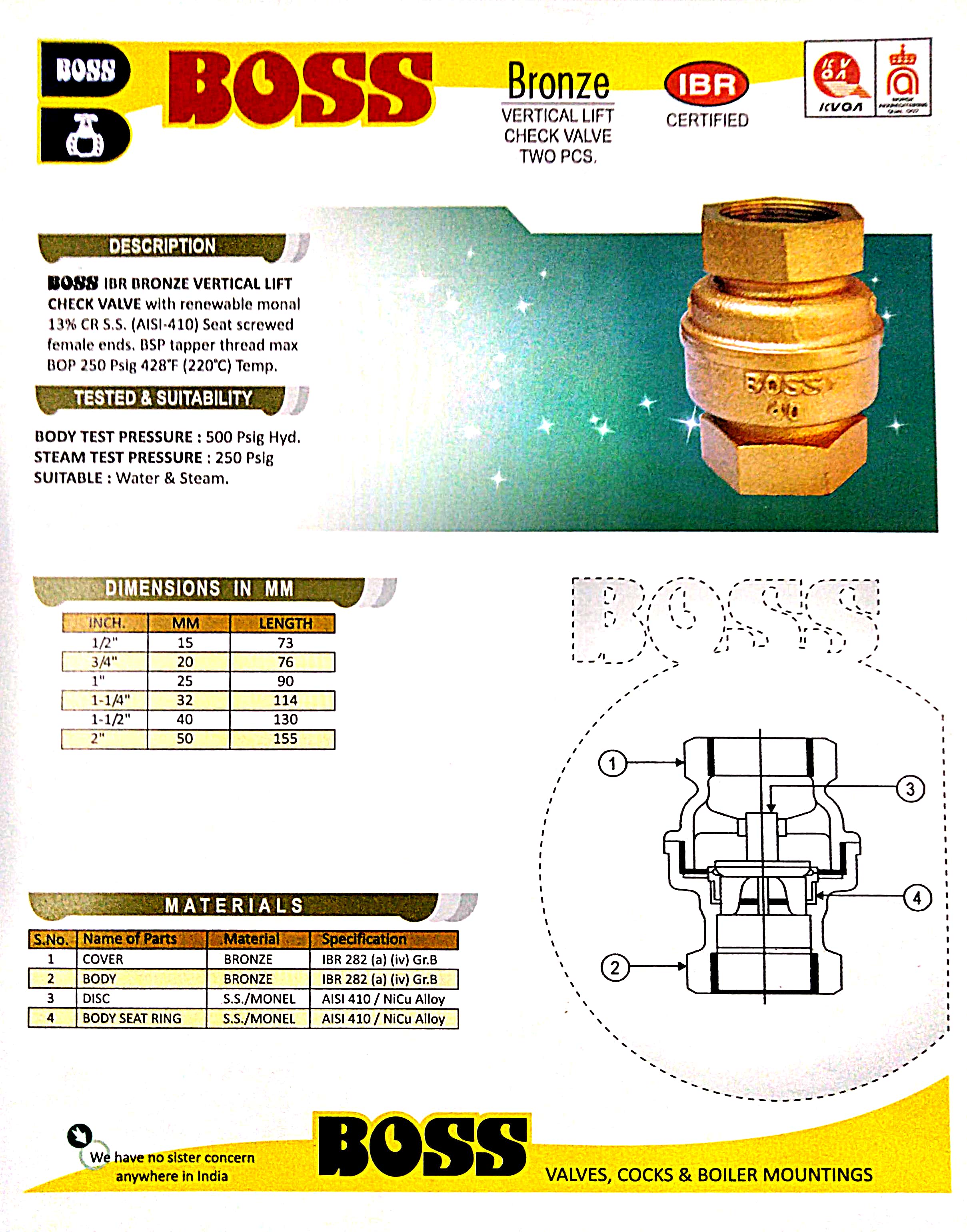 BOSS B r o n z e VERTICAL LIFT